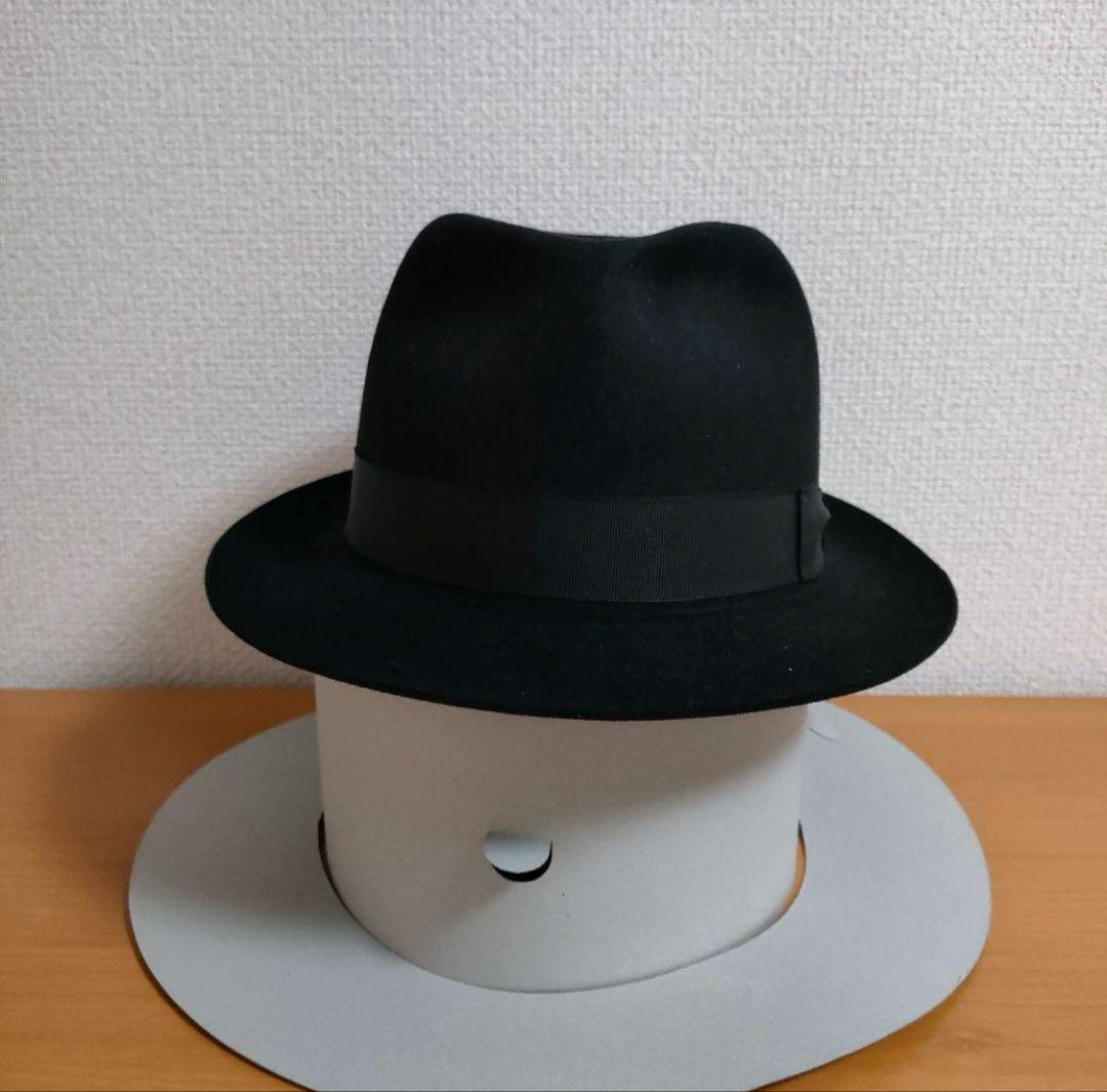 ボルサリーノ　override　ハット　ウール　ブラック　メンズ