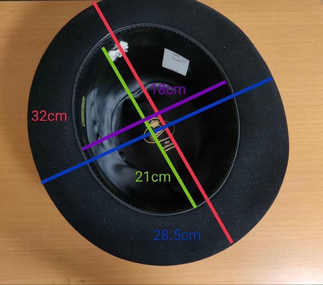 ボルサリーノ　override　ハット　ウール　ブラック　メンズ