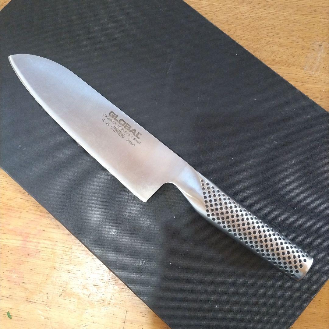 GLOBAL 包丁3本・シャープナーセット おまけ（チーズグレーター,ふきん）
