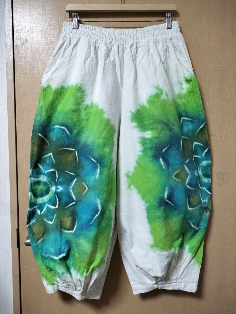 エスニック　タイダイ染め　アラジンパンツ　天然コットン　新品　タイ製