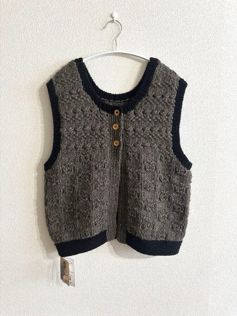 新品　TSUHARU by samansa mos2 ペルーニット手編みベスト