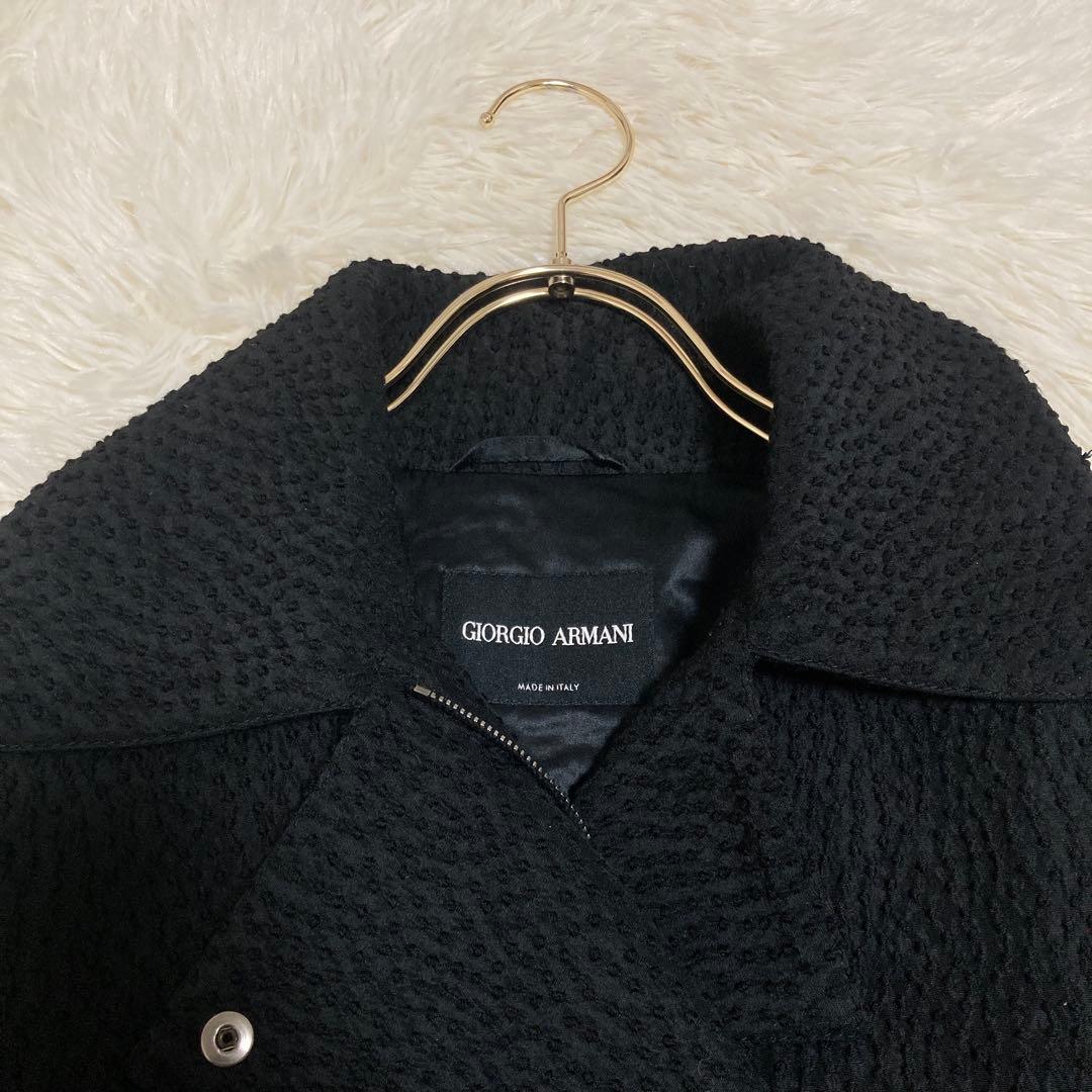GIORGIO ARMANI ブルゾン ブラック 40 キレイめ オフィス 上品
