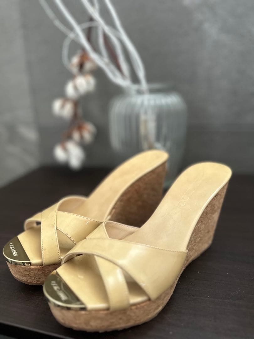 ジミーチュウ　ウェッジヒールサンダル