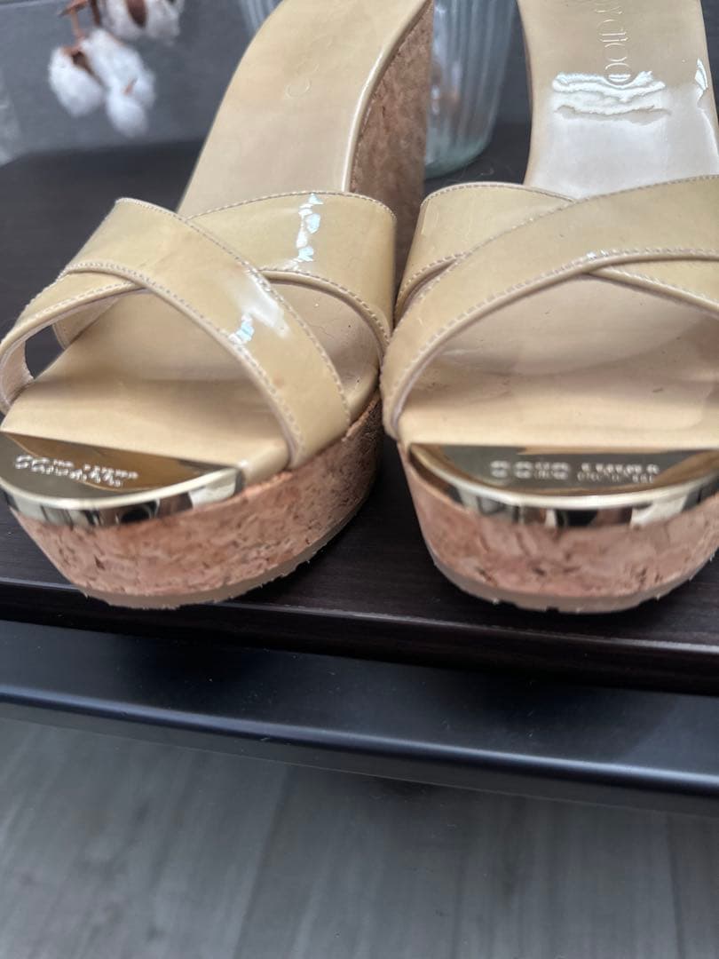 ジミーチュウ　ウェッジヒールサンダル