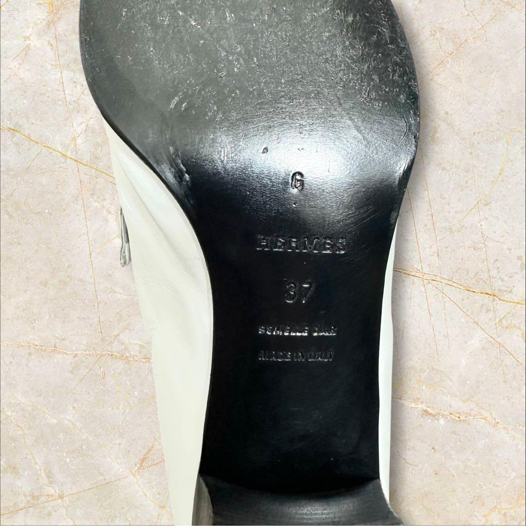 エルメス モカシンパリ ローファー ヒール 37 24cm