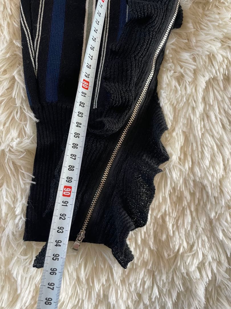 専用。3.1 phillip limニットパンツ　フリル　ストライプM美品