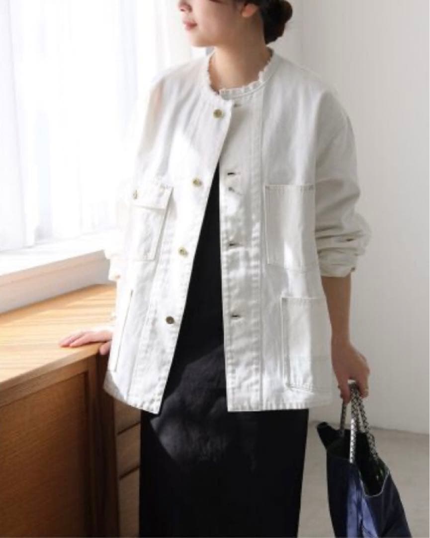 JOURNAL STANDARD デニムカバーオール FREE 生成り ホワイト