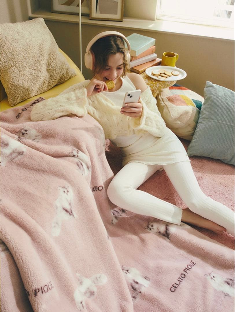 【新品未開封☆】ジェラートピケSleep CAT柄プリント毛布