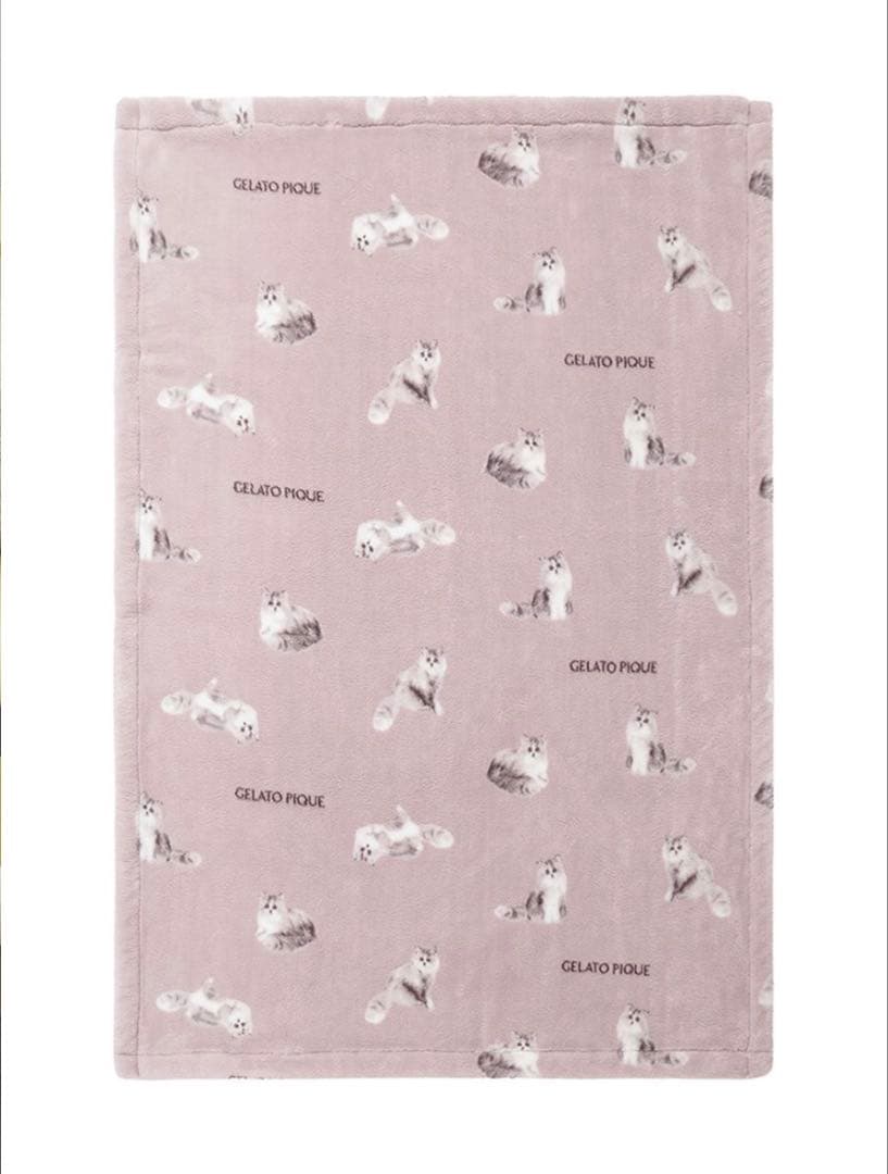 【新品未開封☆】ジェラートピケSleep CAT柄プリント毛布