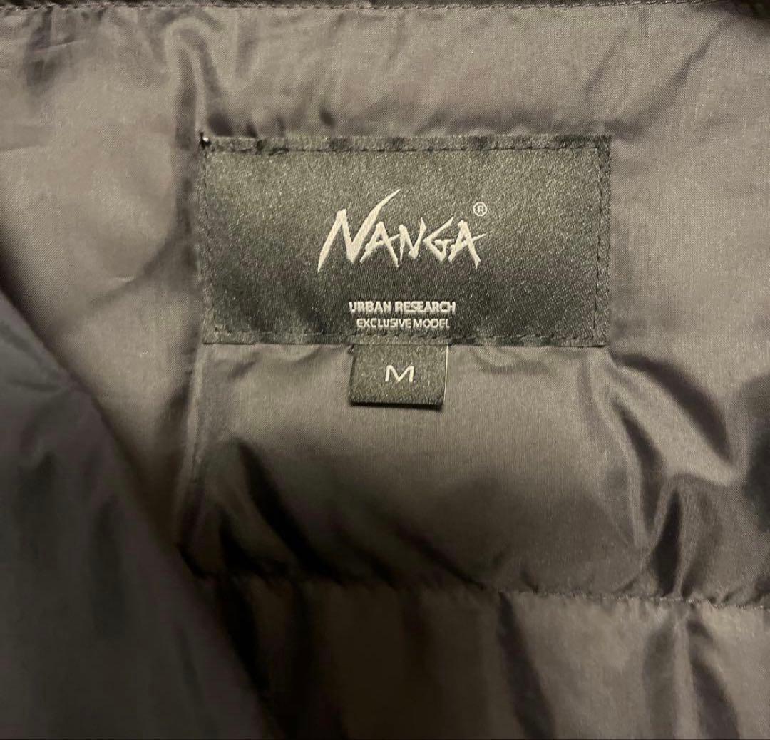 NANGA ノーカラーダウンジャケット M 黒