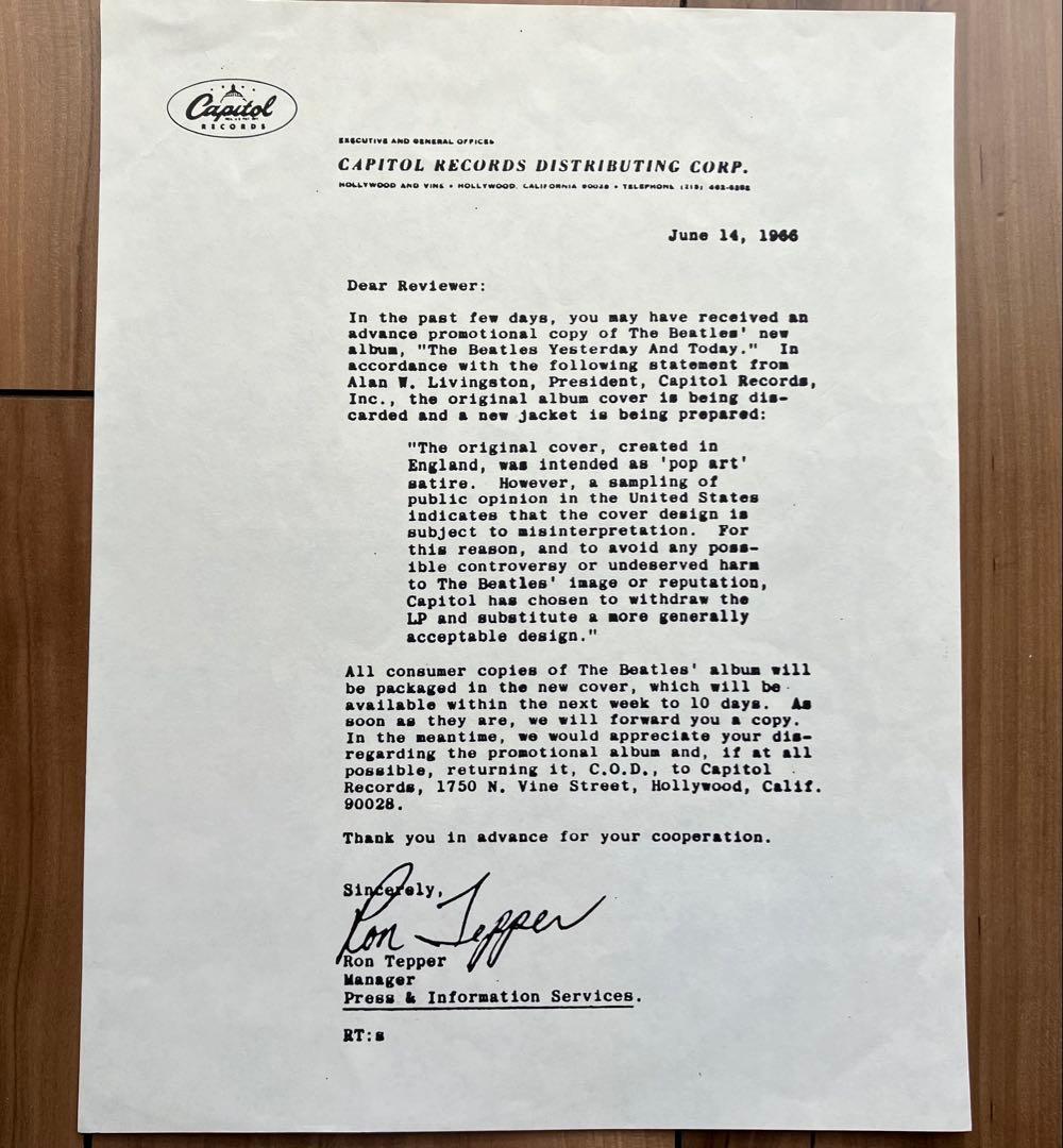 BEATLES/Yesterday And Today ブッチャー　完璧レプリカ