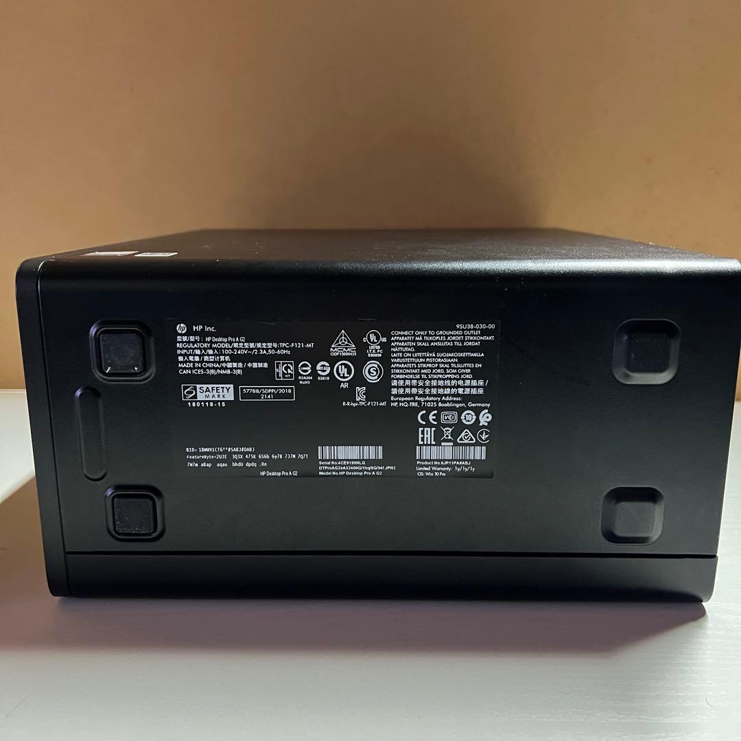 Windowsデスクトップ HP DesktopProA G2 Ryzen5 PRO 2400G 8G