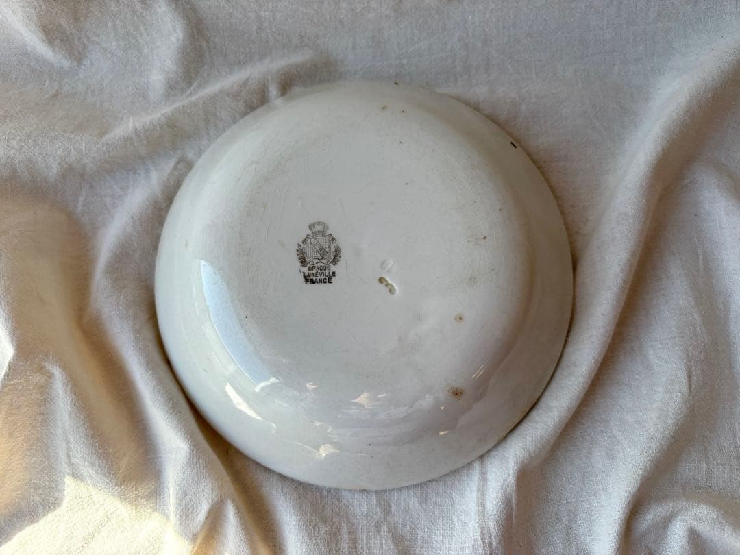 フランスアンティーク　リュネヴィル窯　深皿