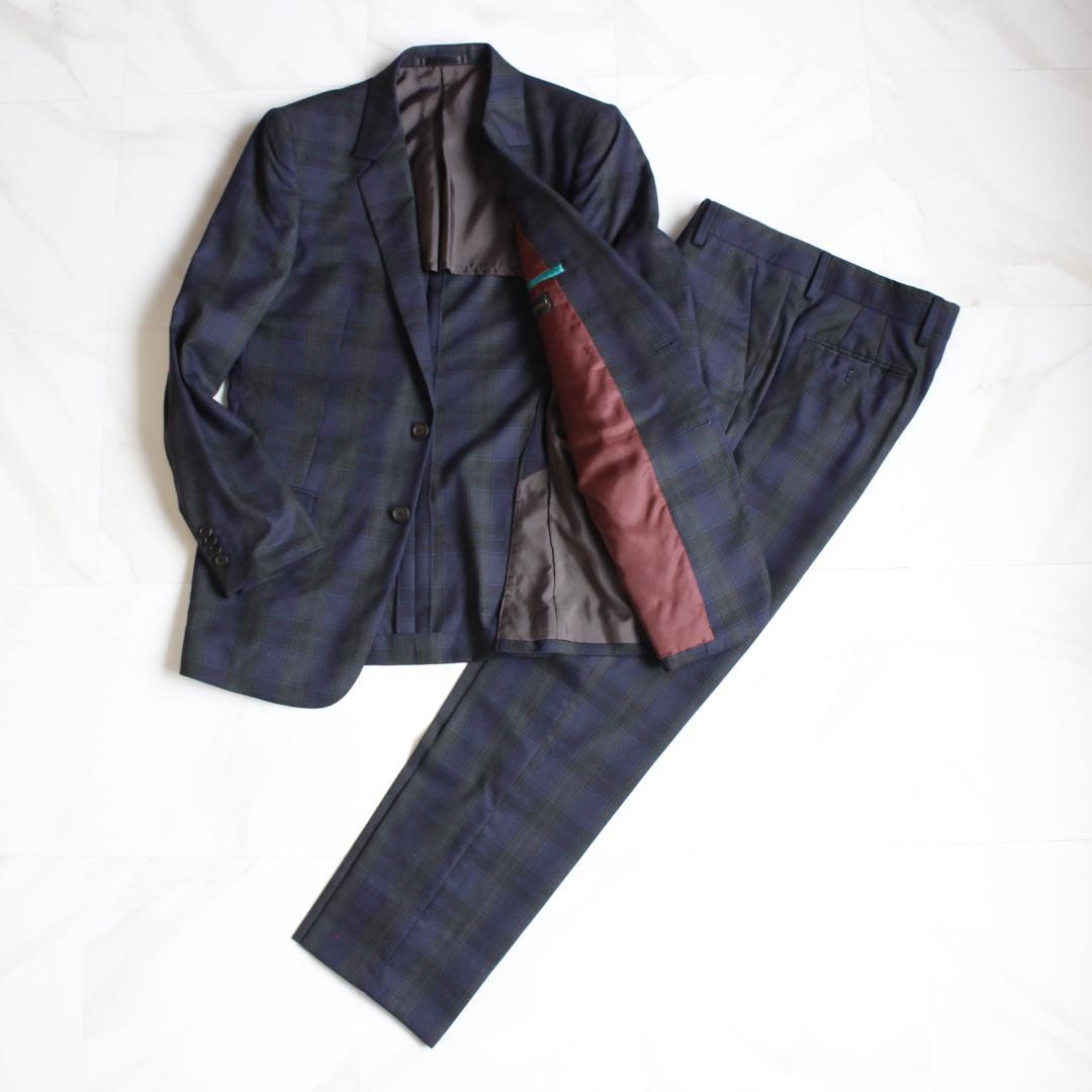 【現行タグ】Paul smith di pray ブラックウォッチチェックスーツ