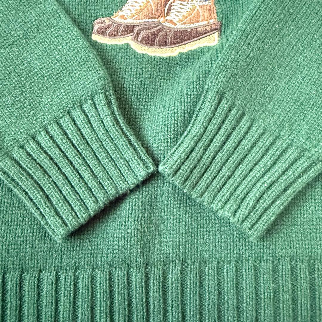 【美品✨】ポロラルフローレン ポロベア カシミヤニット セーター 希少グリーンM
