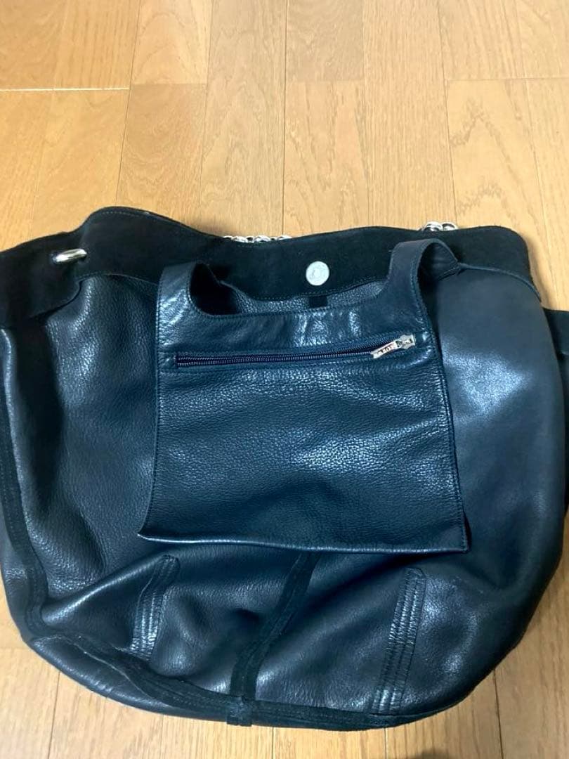LOEWE 黒 スエード ハンドバッグ