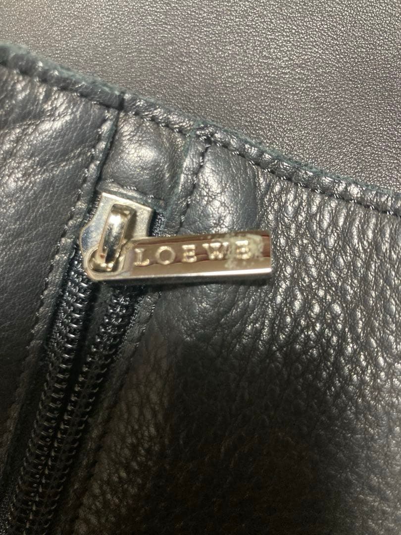 LOEWE 黒 スエード ハンドバッグ