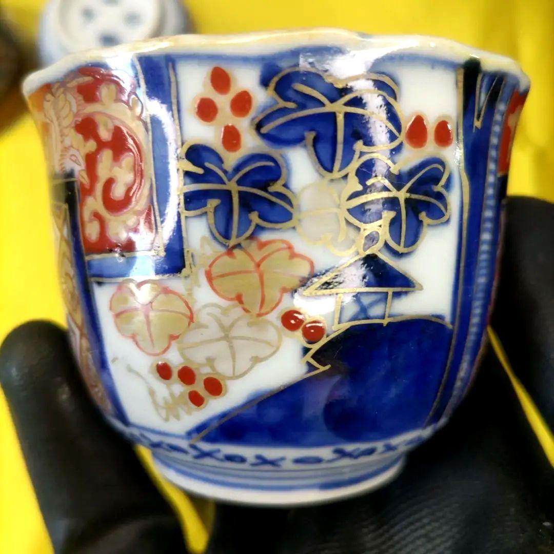 有田焼　伊万里焼　古伊万里　金彩　色絵　向付　蕎麦猪口　小鉢　10客セット