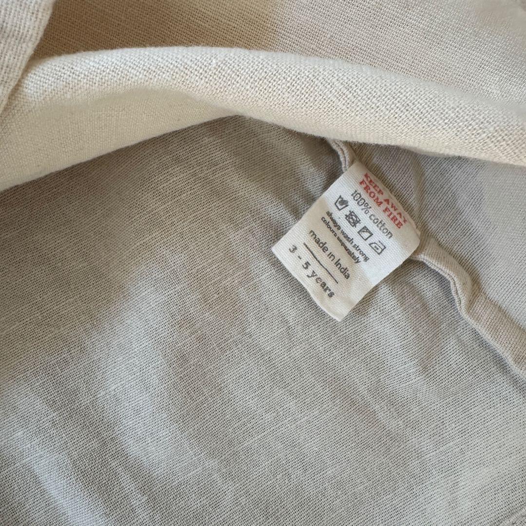 apolina アポリナ 袖刺繍　ブラウス　フリル襟　3-5y