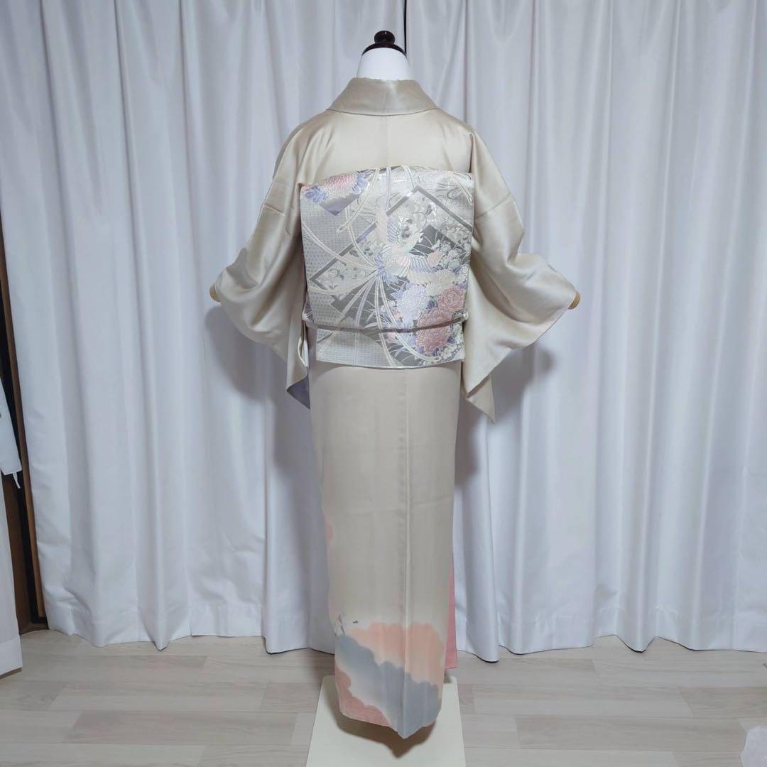 イ9988 未使用近い　美品　袷　正絹　友禅　訪問着　ぼかし染　フルセット