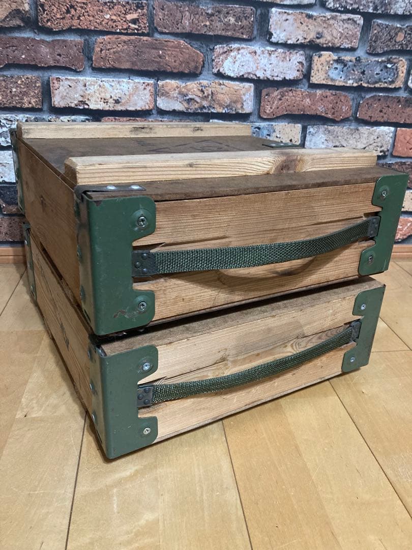 弾薬箱　ミリタリーボックス　収納　ヴィンテージ　軍　木箱　アンモボックス