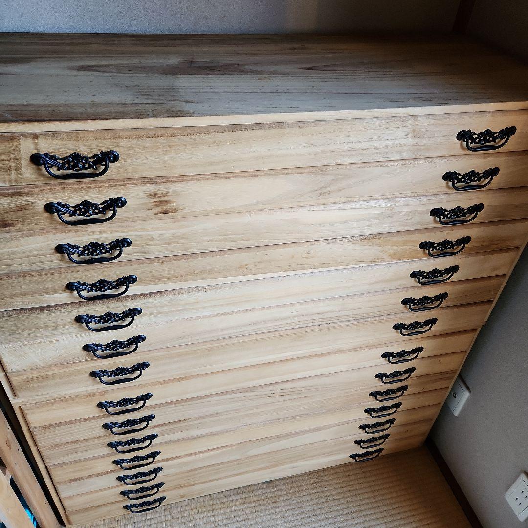 桐タンス7段　2棹セット　着物箪笥