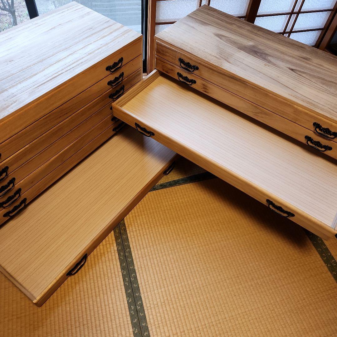 桐タンス7段　2棹セット　着物箪笥