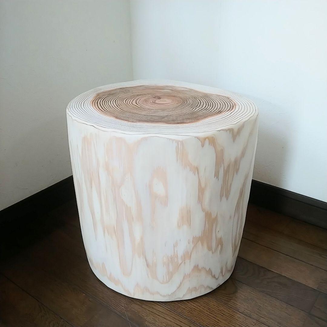 丸太スツール　丸太サイドテーブル　スギ