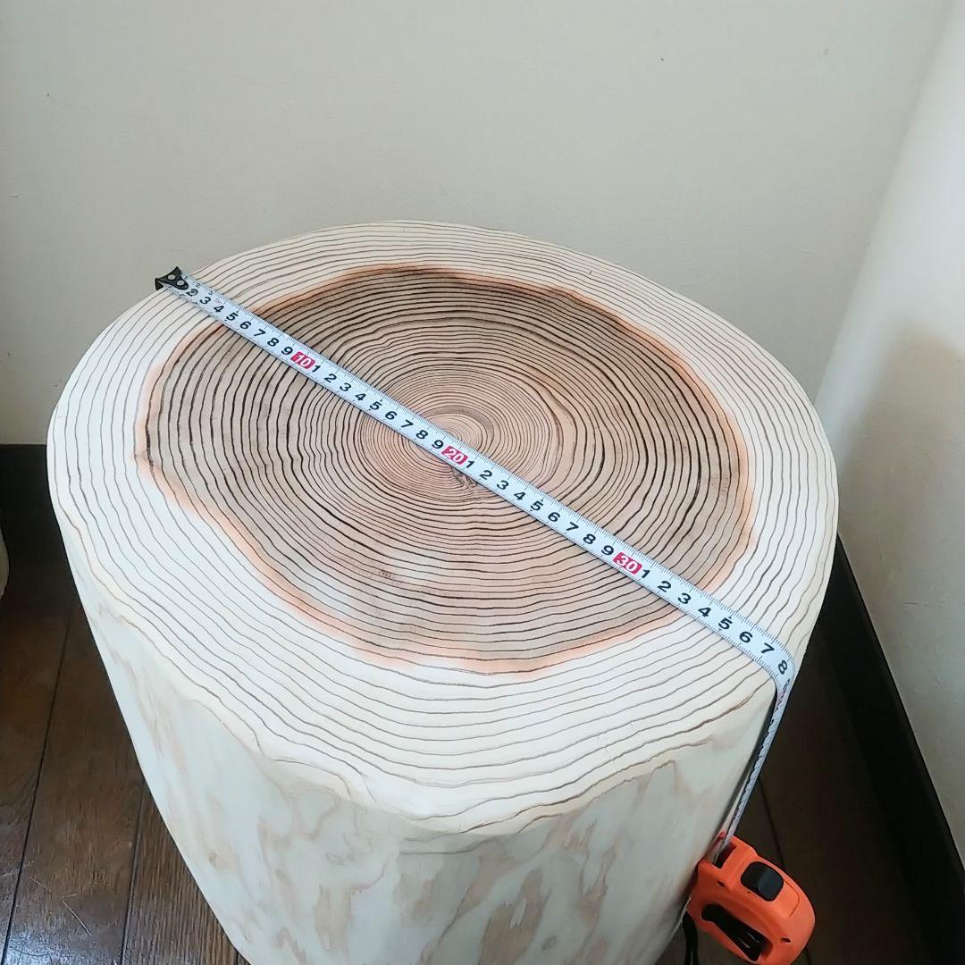 丸太スツール　丸太サイドテーブル　スギ