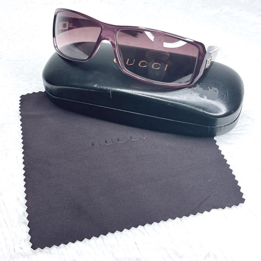 GUCCI グッチ ラインストーンロゴ vintage サングラス y2k