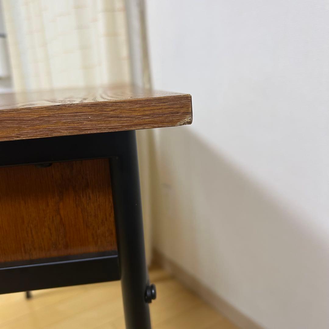 nikoand… ニコアンド デスク 机 ブラウン 木目 引き出し　W100cm