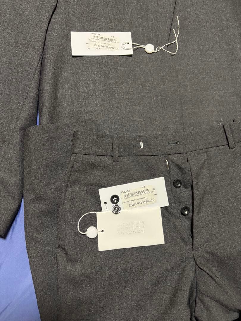 メゾンマルジェラ　ノーカラージャケットセットアップ　44