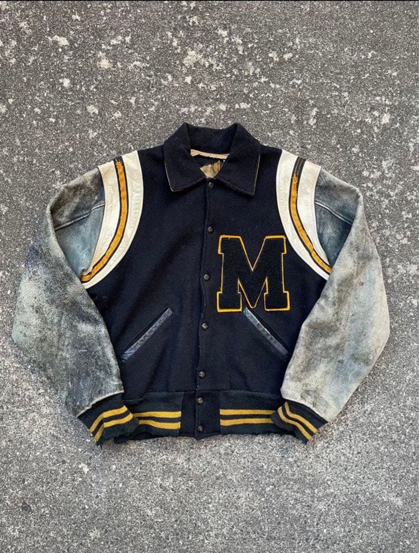 こ*け様 S*A様 【希少】50s アワードジャケット スタジャン ブラック×イ