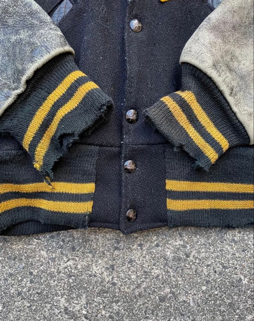 こ*け様 S*A様 【希少】50s アワードジャケット スタジャン ブラック×イ