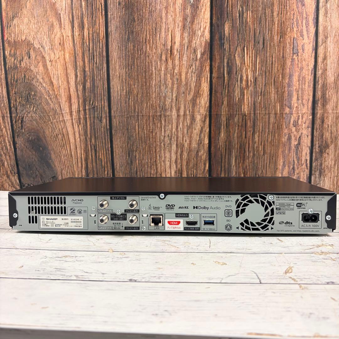 SHARP AQUOS 4Kレコーダー 4B-C10DW3 23年製 ブルーレイ