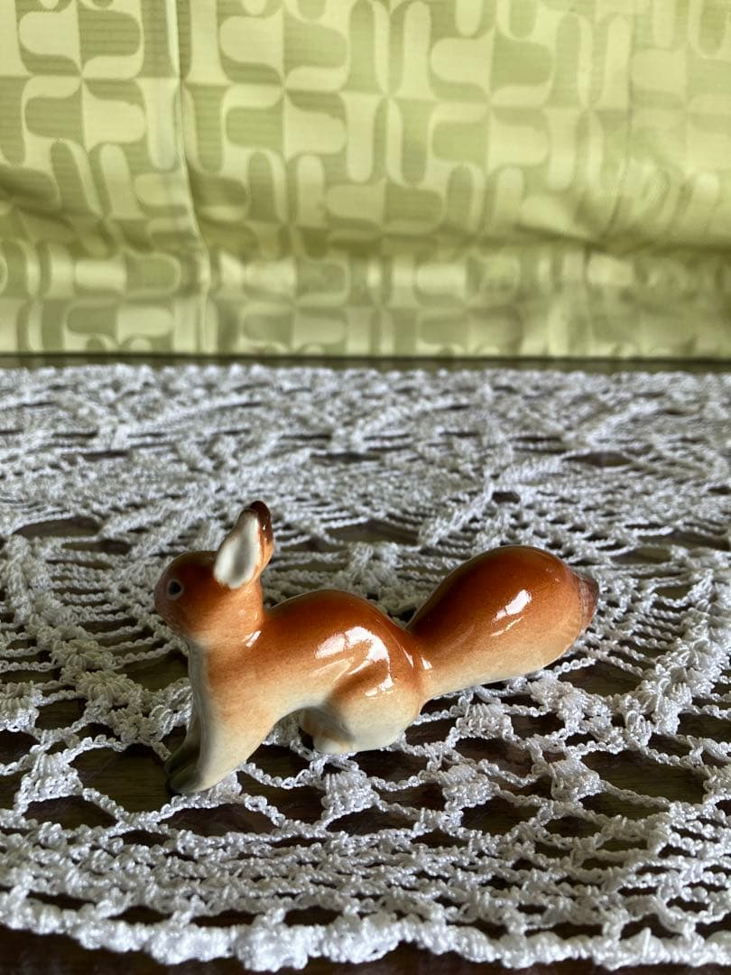 ロモノーソフ　フィギュリン　フィギュア　リス　Made in USSR