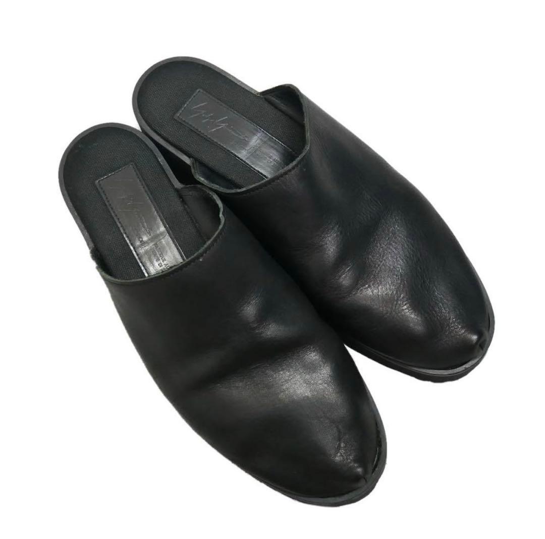 Yohji Yamamoto + NOIR 2019ssレザー 厚底 サボ