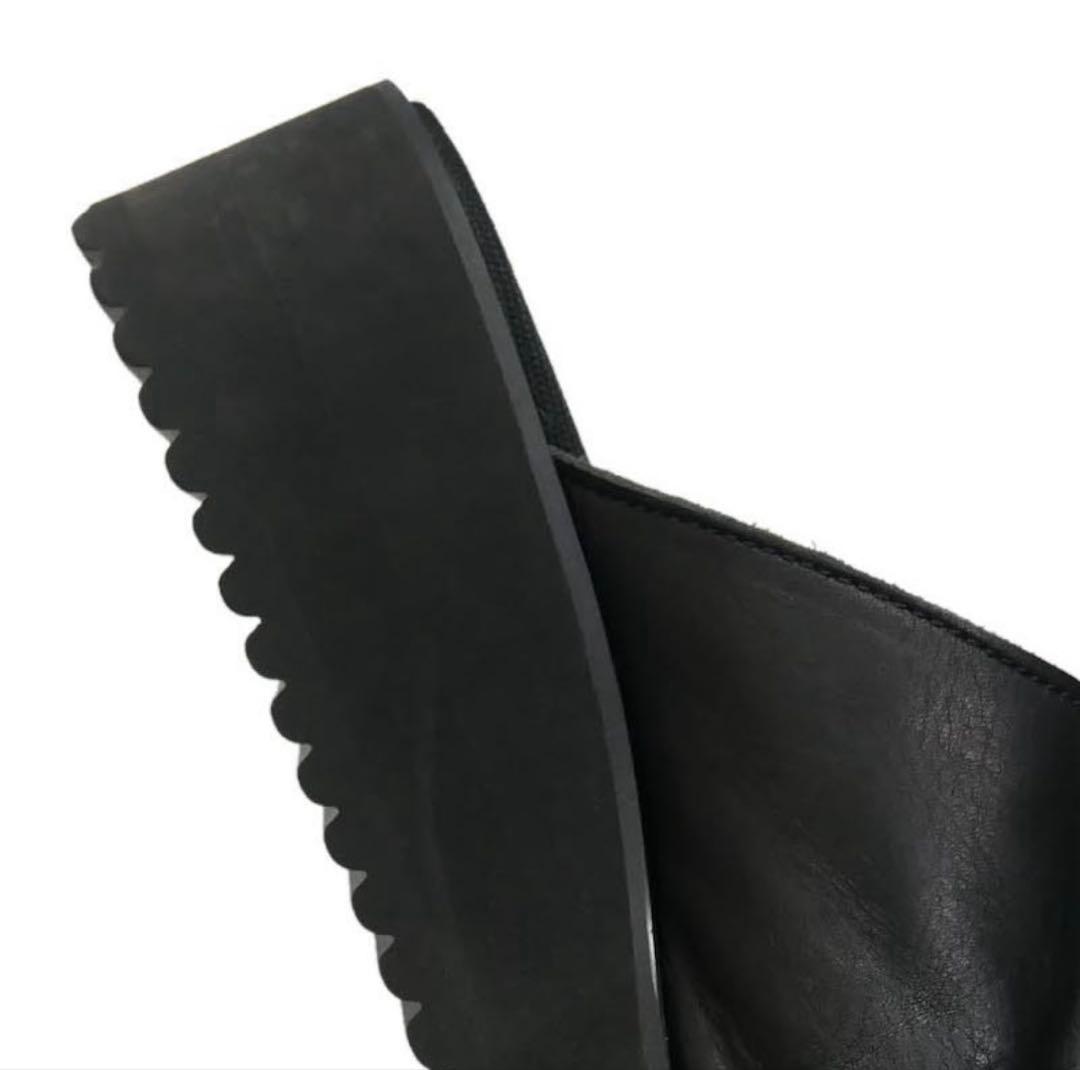 Yohji Yamamoto + NOIR 2019ssレザー 厚底 サボ