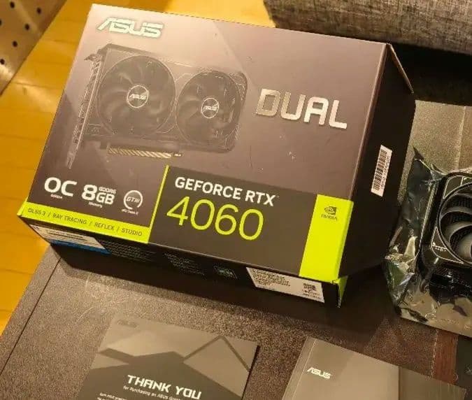 ASUS geforce DUAL RTX 4060 O8G V2 付属完品