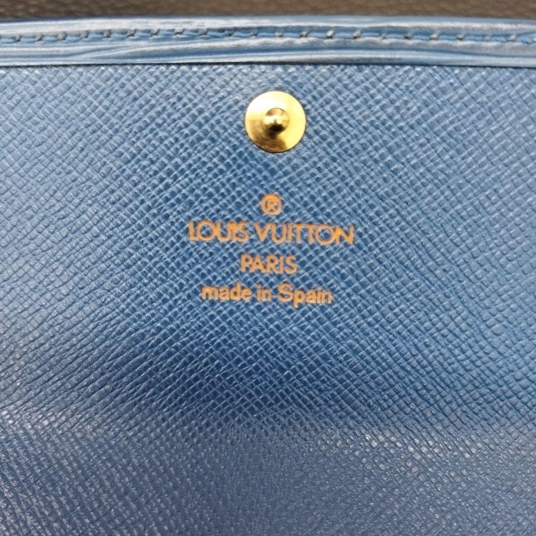 (B0121112)VUITTON エピ 長財布 ブルー CA0999