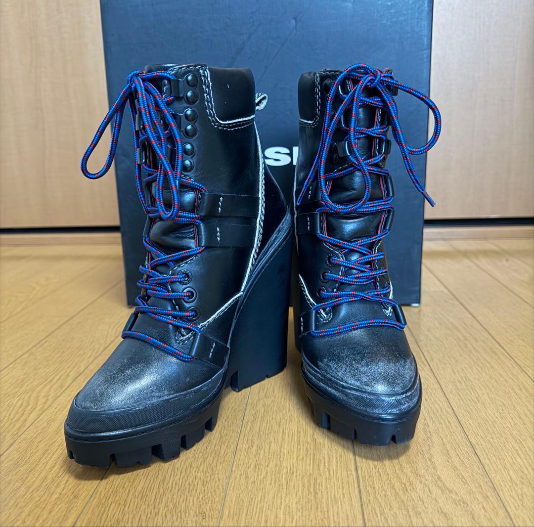 DIESELハイヒールブーツ ブラック 38サイズ　24.5センチ