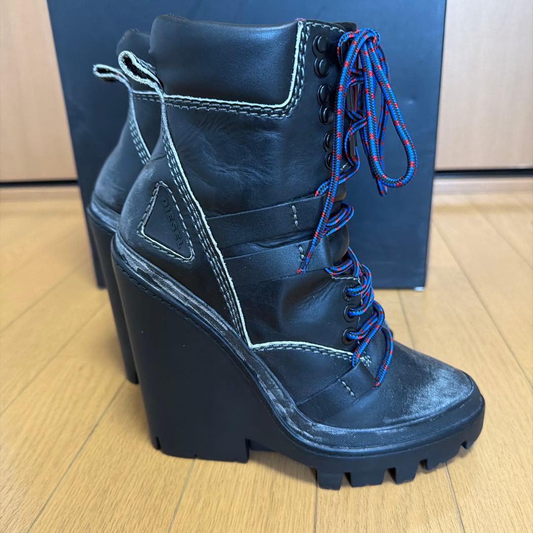 DIESELハイヒールブーツ ブラック 38サイズ　24.5センチ