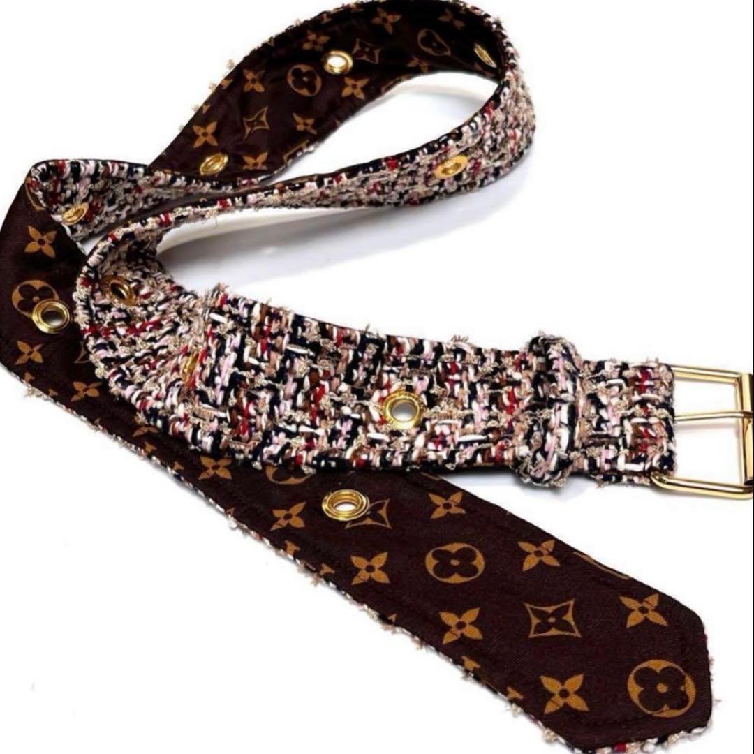 【美品】ルイヴィトン 21AW ツイード ワンピース モノグラム