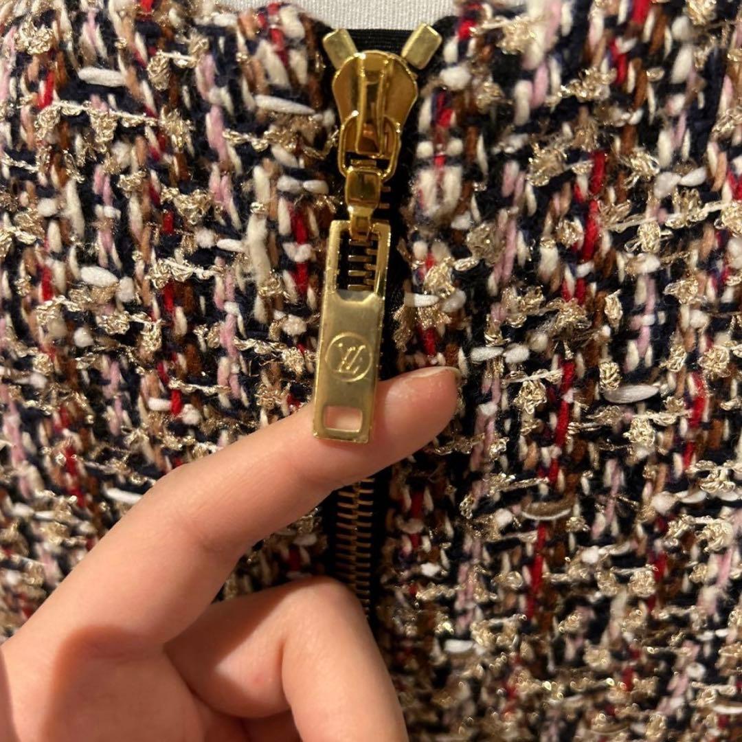 【美品】ルイヴィトン 21AW ツイード ワンピース モノグラム