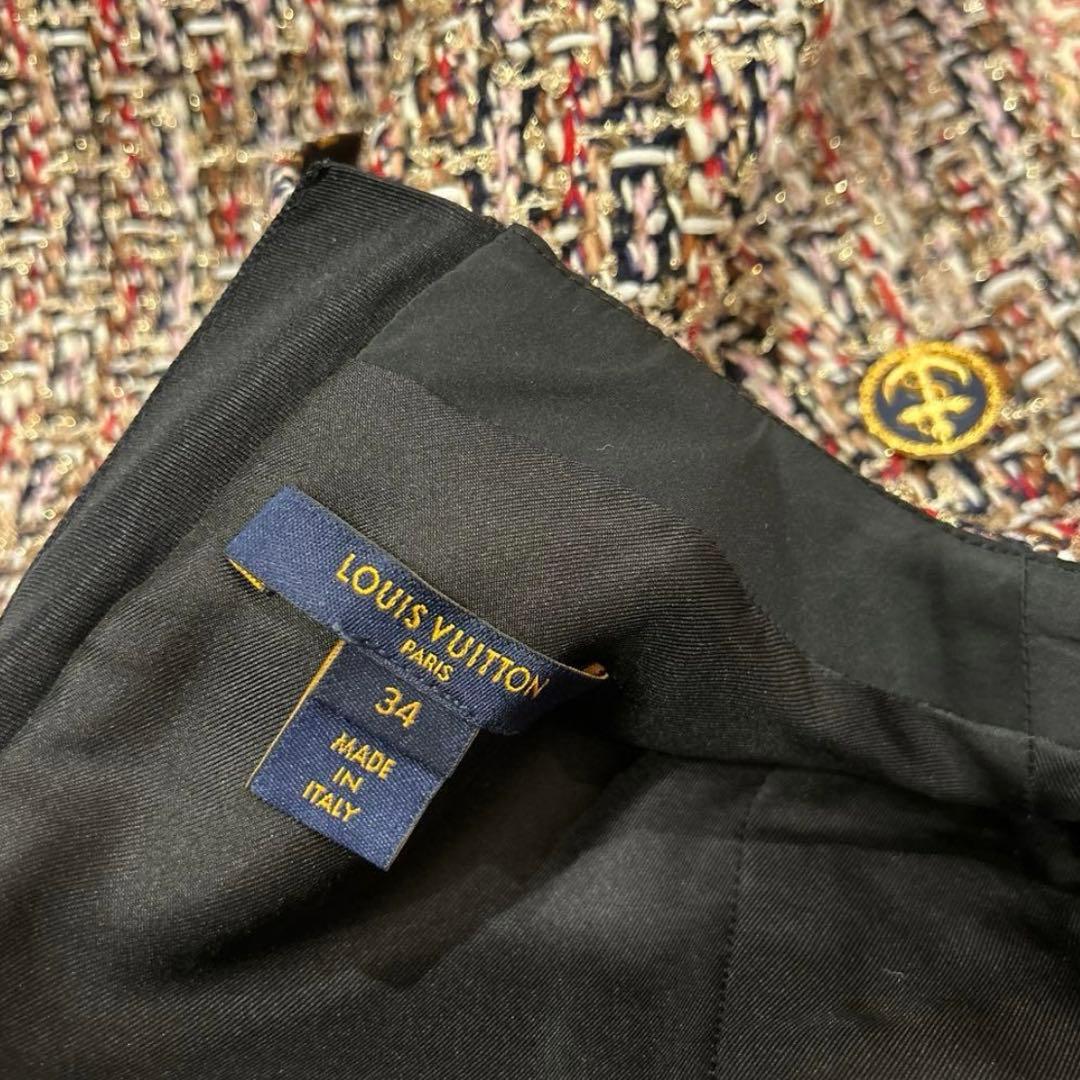 【美品】ルイヴィトン 21AW ツイード ワンピース モノグラム