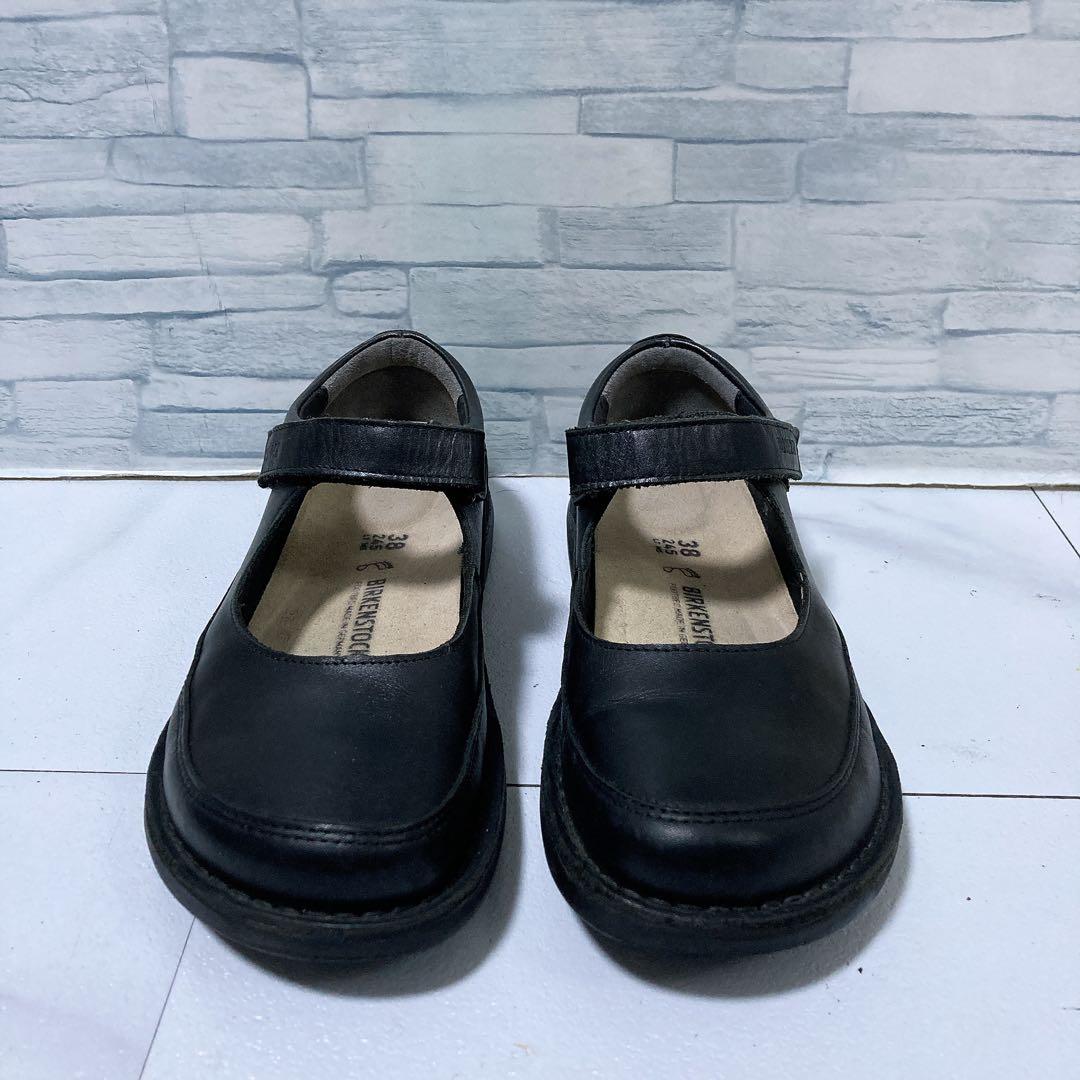 美品 ビルケンシュトック JUNE ストラップシューズ 24.5 本革 黒