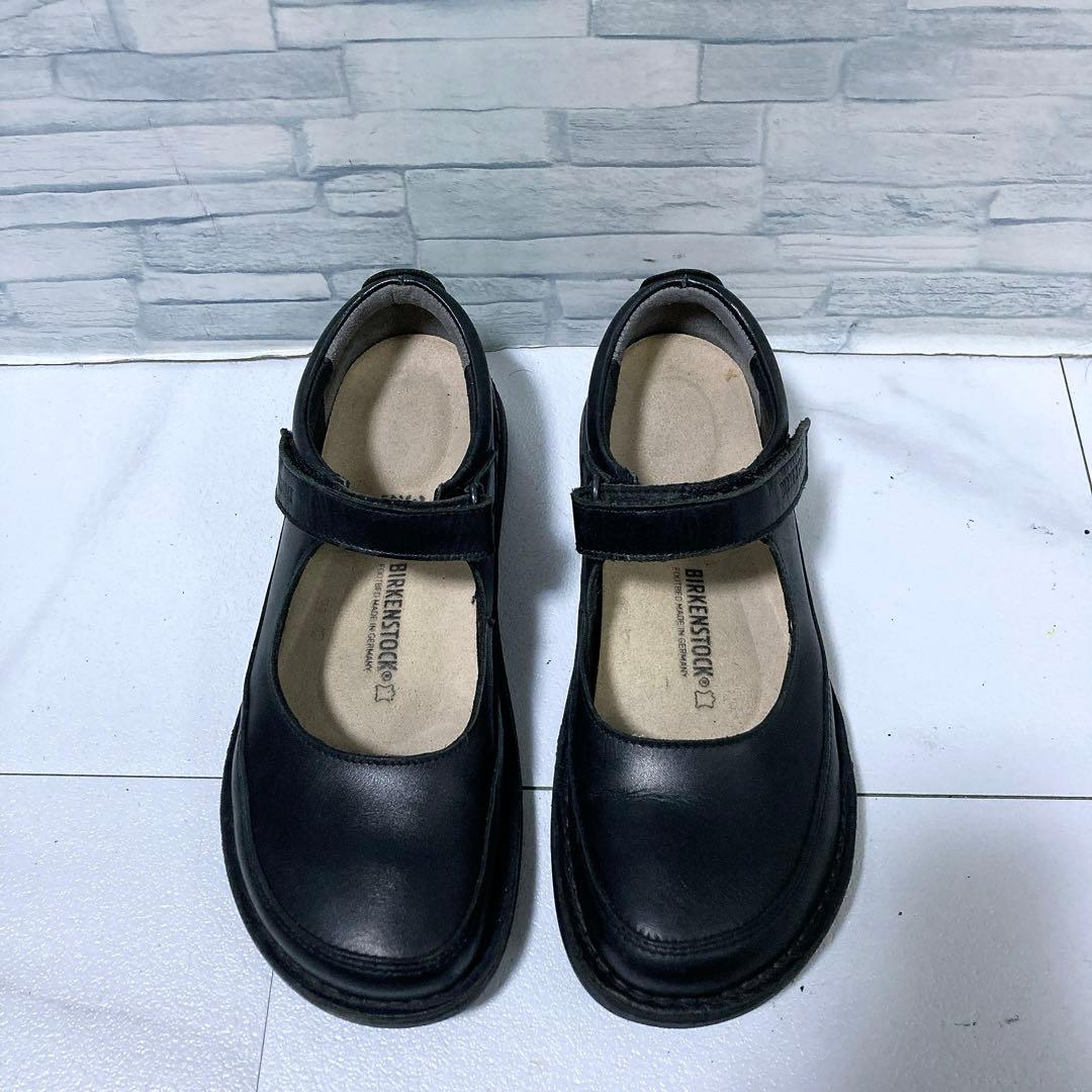 美品 ビルケンシュトック JUNE ストラップシューズ 24.5 本革 黒