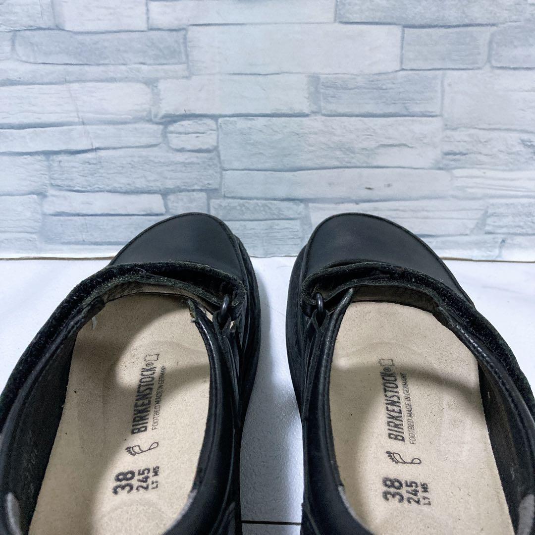 美品 ビルケンシュトック JUNE ストラップシューズ 24.5 本革 黒