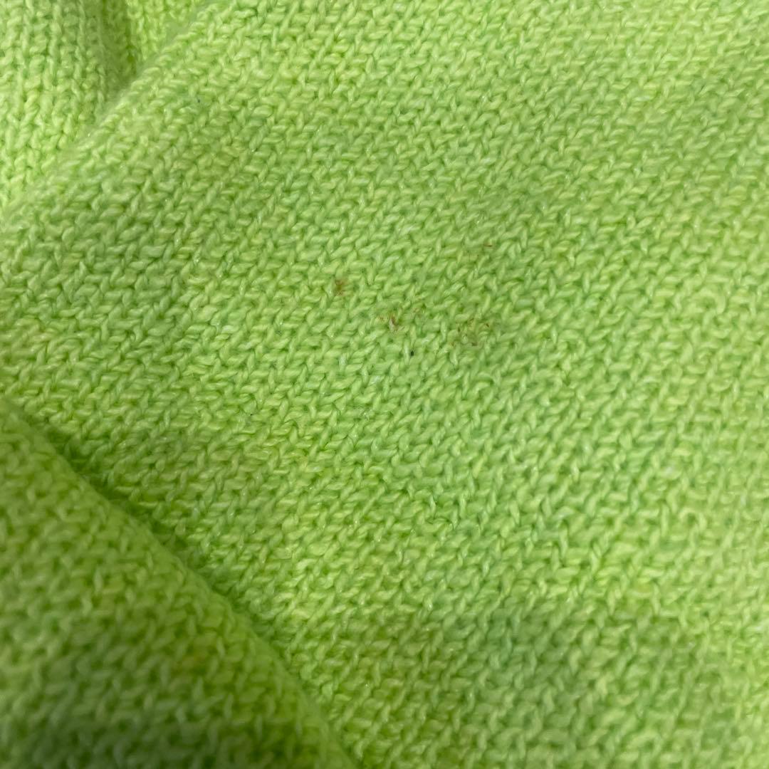 Stussy ライムグリーン フルジップ セーター L