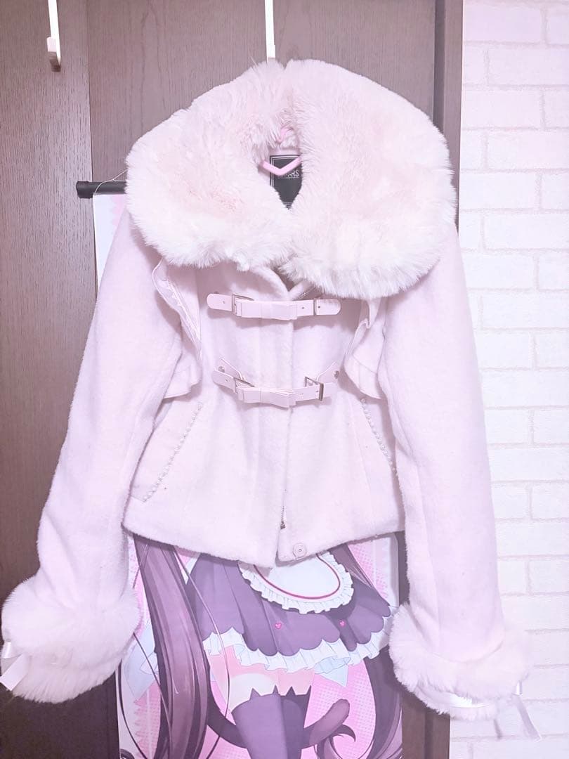 ♡ MARS さきまるちゃん リボンベルトショートコート ピンク♡